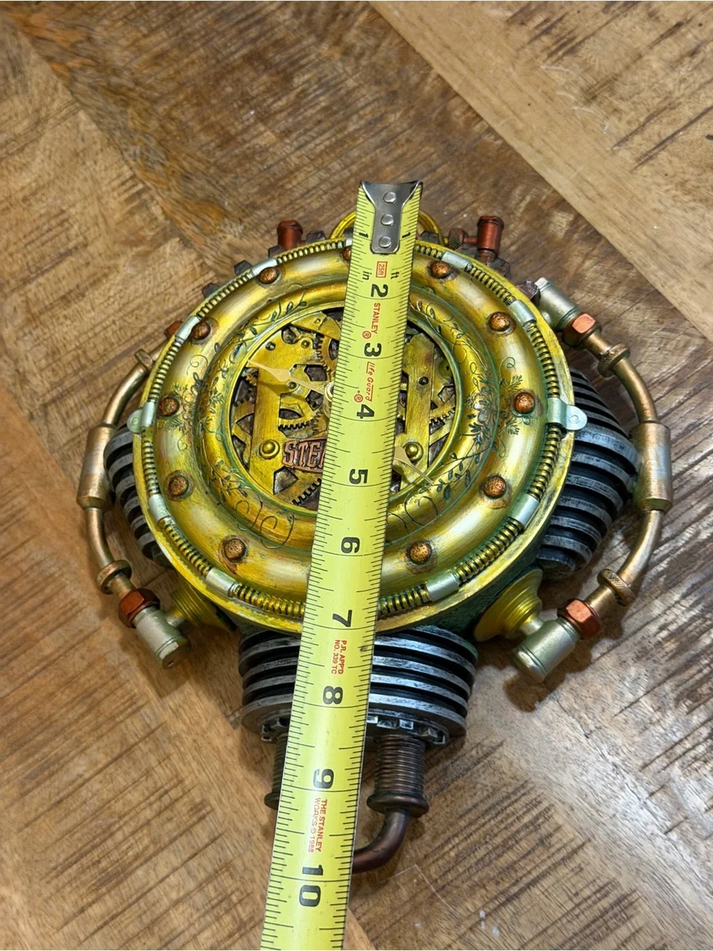 Pacific Steampunk Wall Clock Industrial Novelty Father’s Day Battery Powered